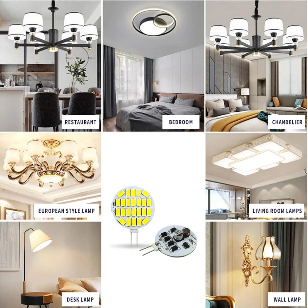 Projecteur rond haute luminosité 12v 24v, 5730 15led/24led, sans scintillement, pour hotte de cuisin