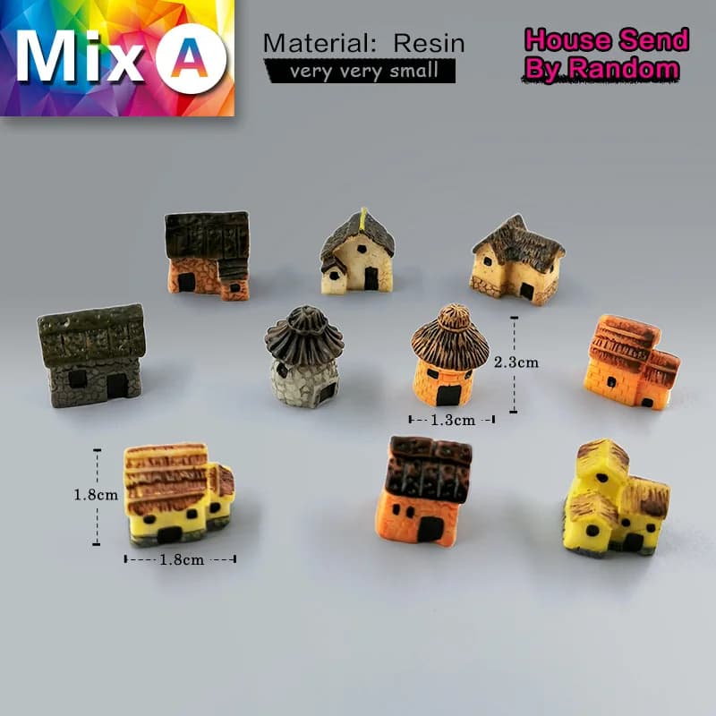 Miniature de maison en résine, artisanat DIY, décoration de maison, accessoires de jardin féerique, 