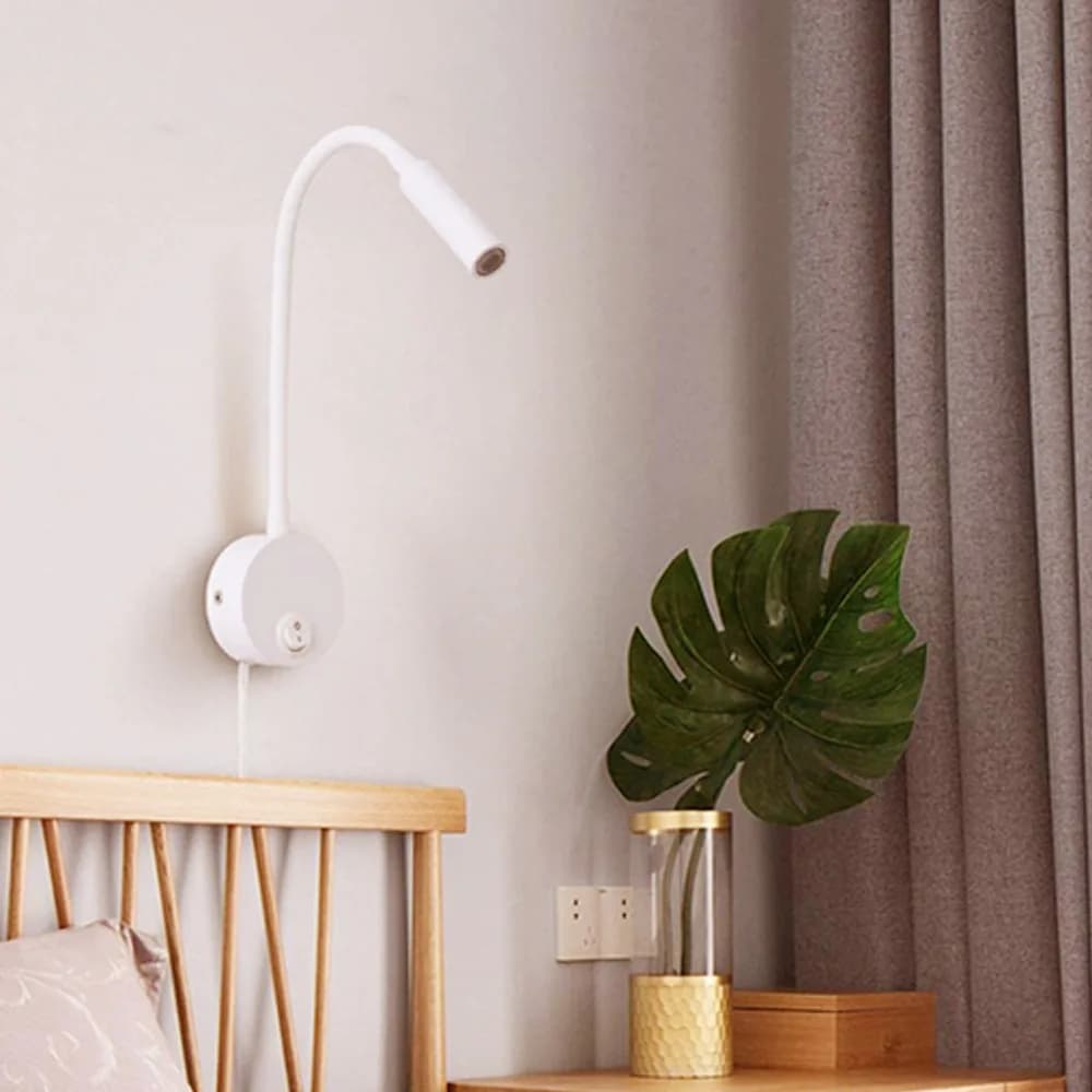 LED tuyau Flexible applique murale 1W 3W livre lecture étude lampe de chevet hôtel tête de lit Flexi