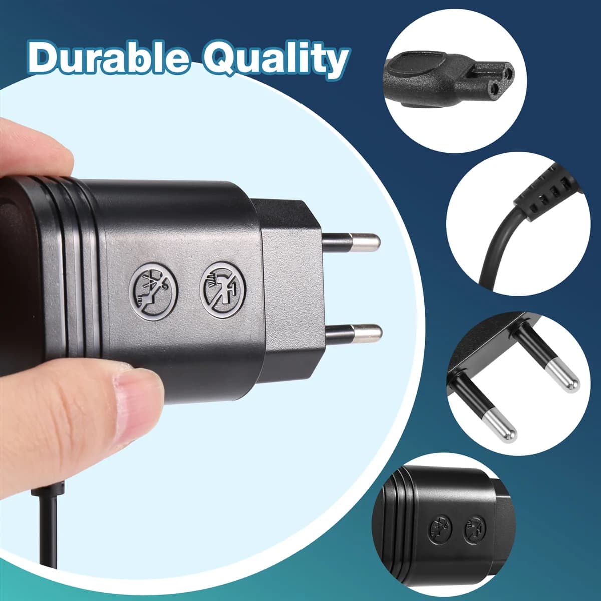 Chargeur adaptateur 15V pour rasoir Philips HQ8505, prise UE, 6070, 7310, 6090, 6071, 9020, 568
