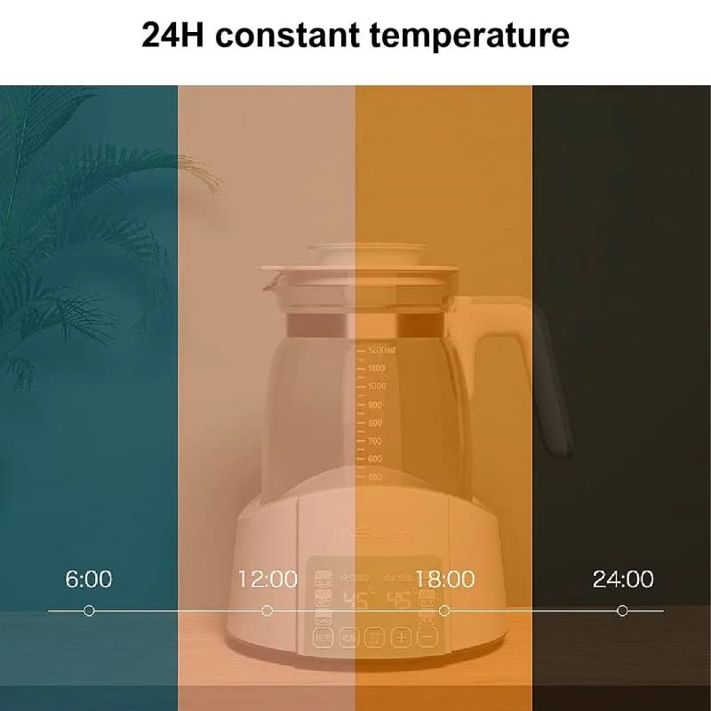 Régulateur de lait thermostatique pour bébé, 1,2 l, bouilloire, eau chaude, Pot isolant intelligent,