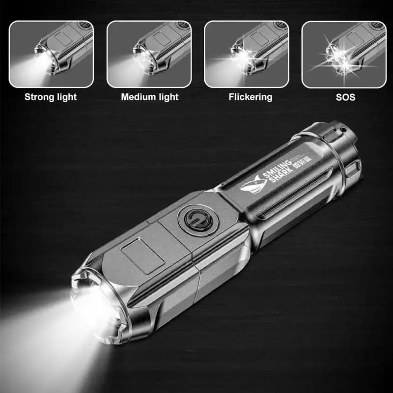 Puissante lampe de poche LED Rechargeable USB 18650 étanche Zoom pêche chasse 100000   Lampe de poch