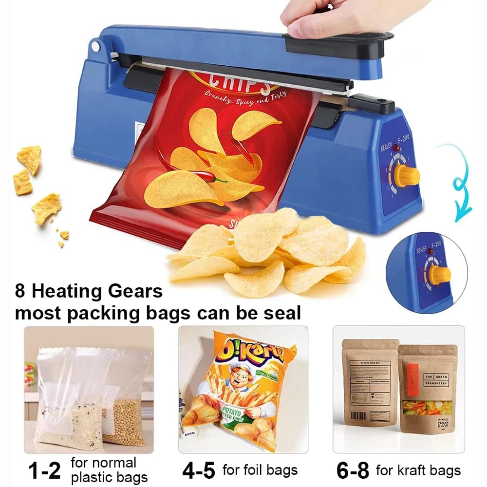 Machine de scellage thermoscelleuse électrique presse à main sous vide alimentaire sac en plastique 