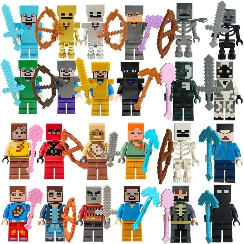 17 Styles Minecrafte blocs de construction ensemble série I/Wi 8 pièces ensemble MC Non répétitif br