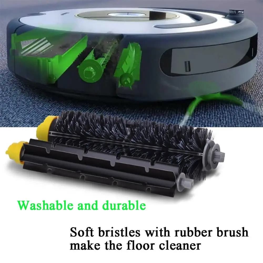 Kit de pièces de rechange pour iRobot Roomba série 600 610 620 625 630 650 660, brosse à poils de ba