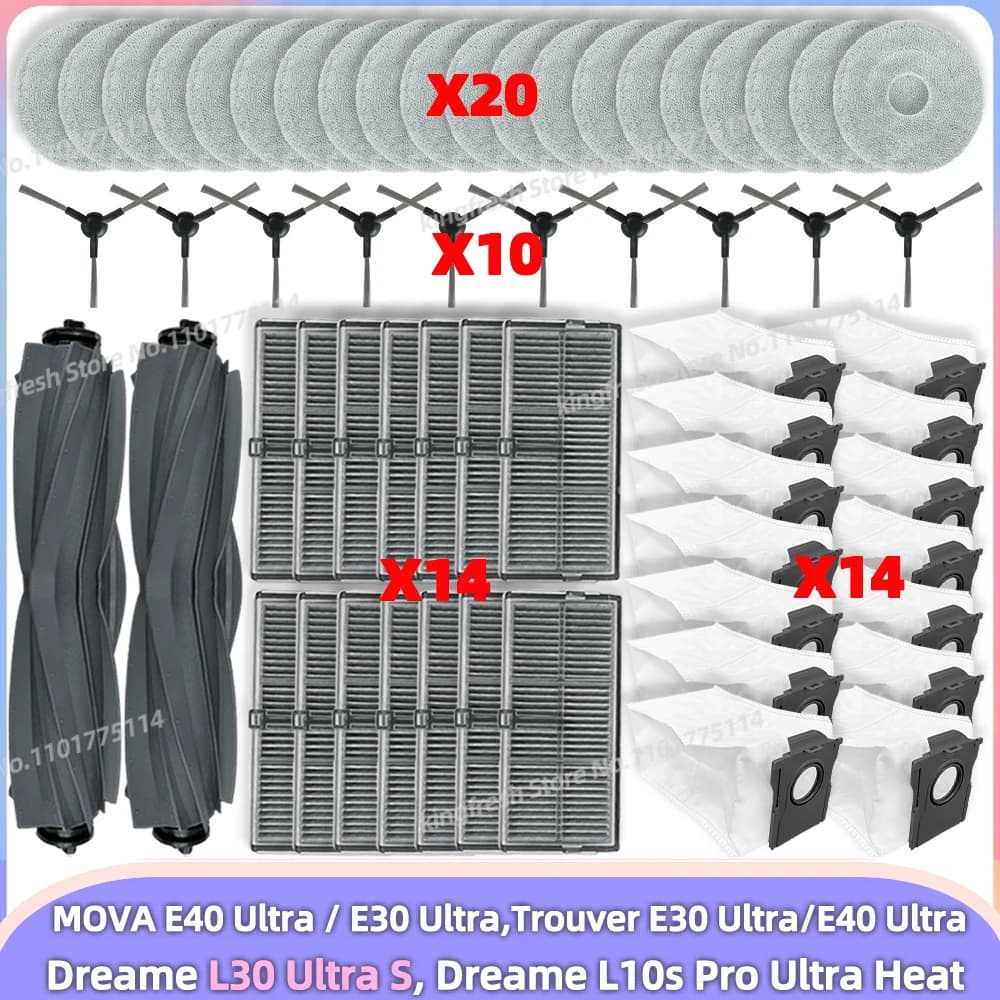 Compatible avec Mova E40 Ultra/Mova E30 Ultra, Trouver E30 Ultra/E40 Ultra, Dreame L30 Ultra S /  L1