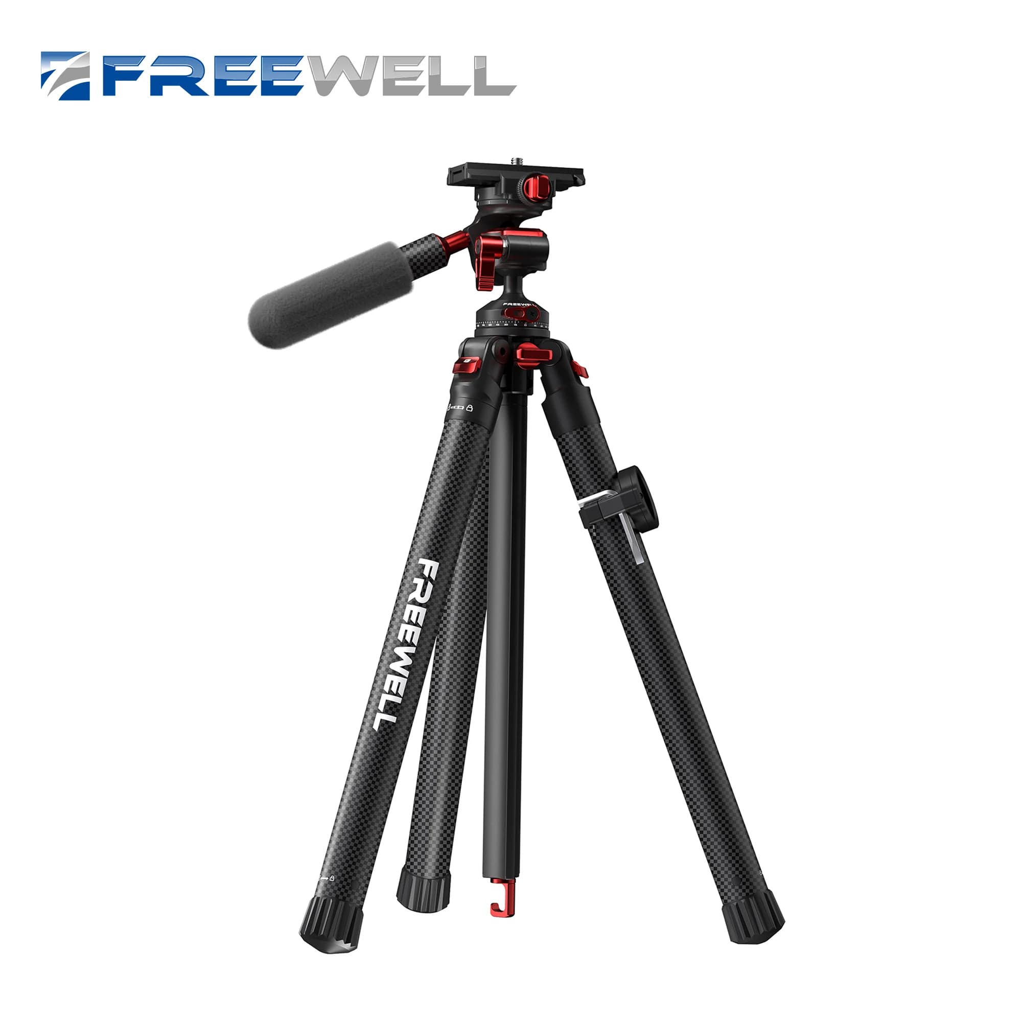 Freewell Trépied de voyage portable, 1.5m, boule résistante à 360 °, support multifonction en fibre 