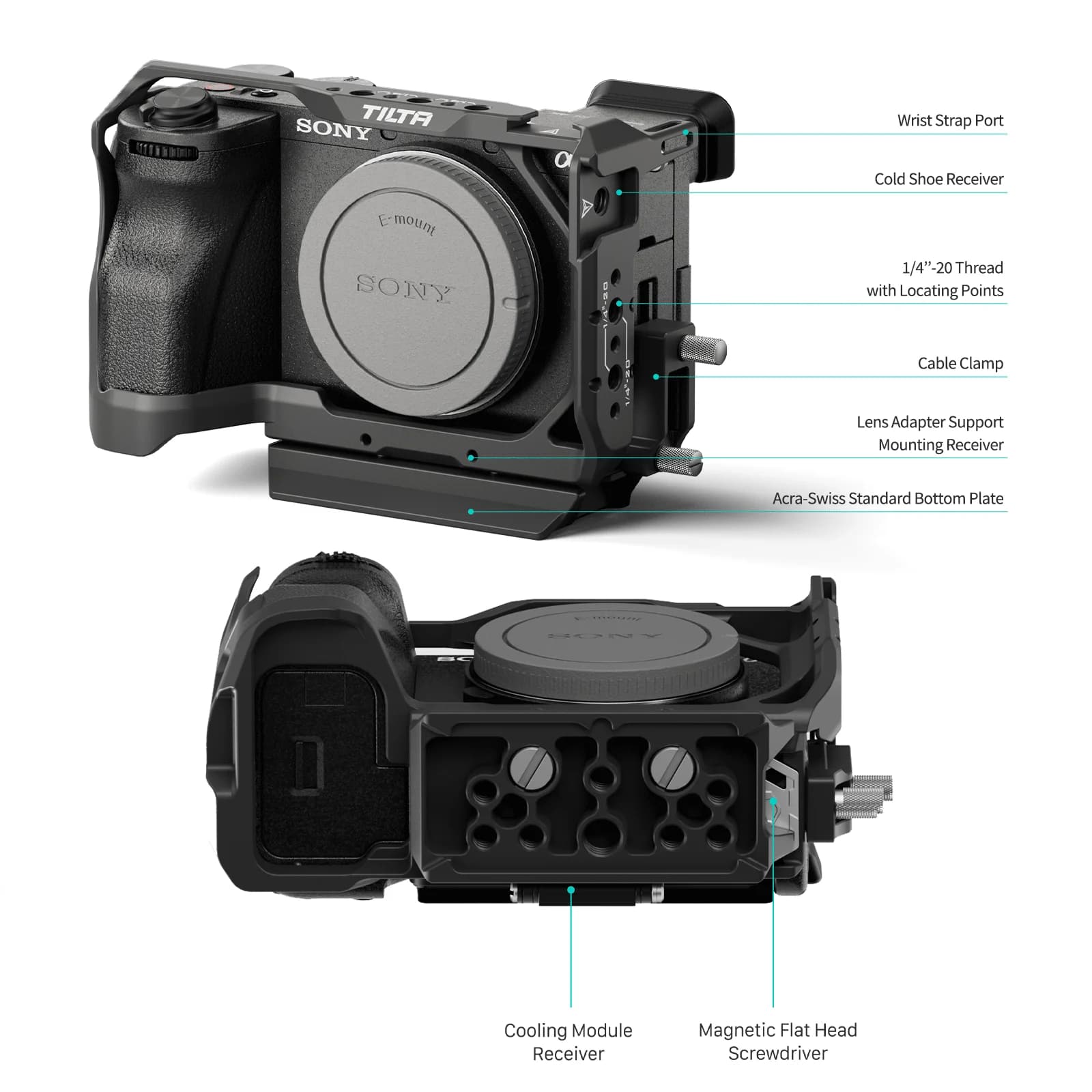 Cage TILTA pour Cage de caméra Sony A6700, Kit léger pour système de refroidissement de caméra Dsrl 
