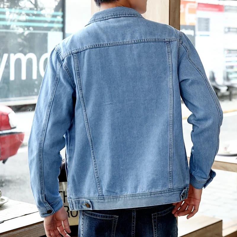 Nouveau printemps automne hommes vestes en jean décontracté Streetwear vêtements d'extérieur couleur