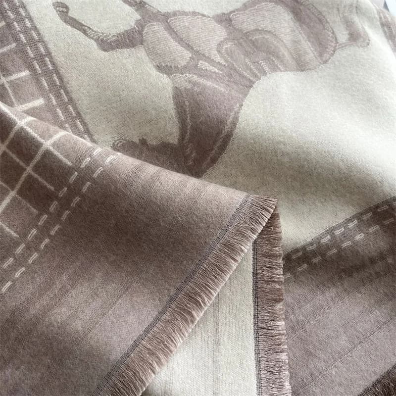 Nouveau chaud hiver écharpe femmes doux cachemire chaud Pashmina Plaid cheval imprimé foulards envel
