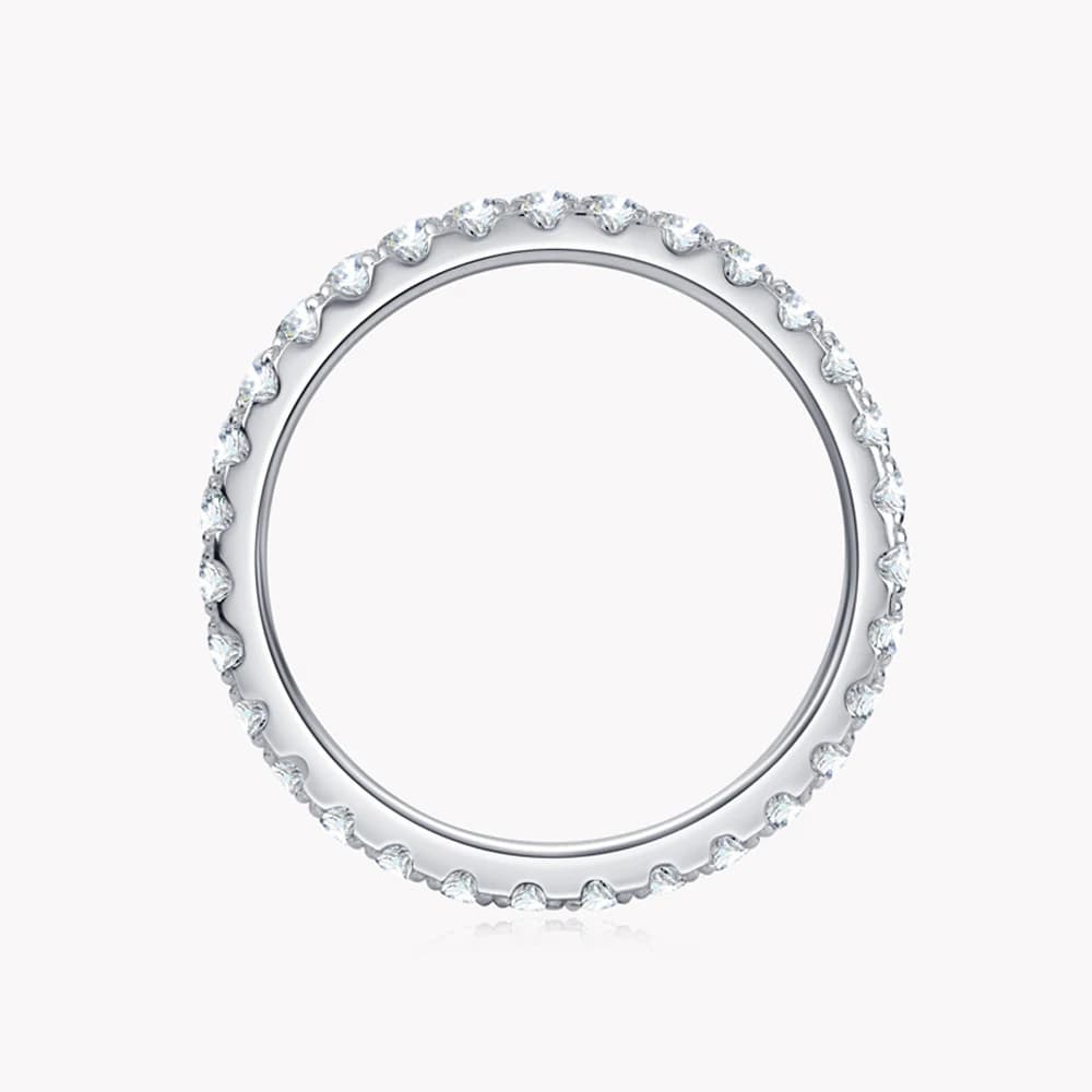 KNOBSPIN-Bague Moissanite en Argent Sterling 925 et Or Blanc Massif 18k, Alliance d'Éternité, Fiança