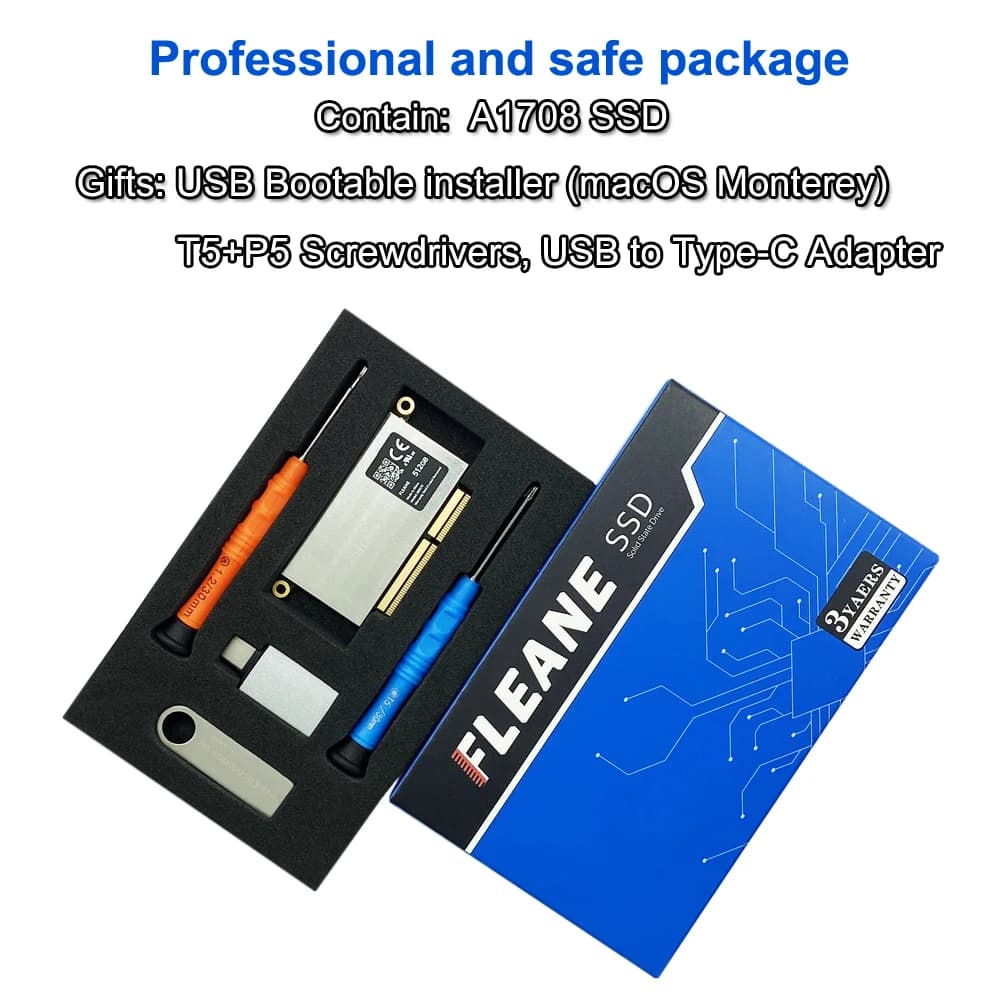 Nouveau SSD 256 Go 512 Go 1 To pour MacBook Pro Retina A1708 2016 2017 Disque SSD EMC 3164 EMC 2978