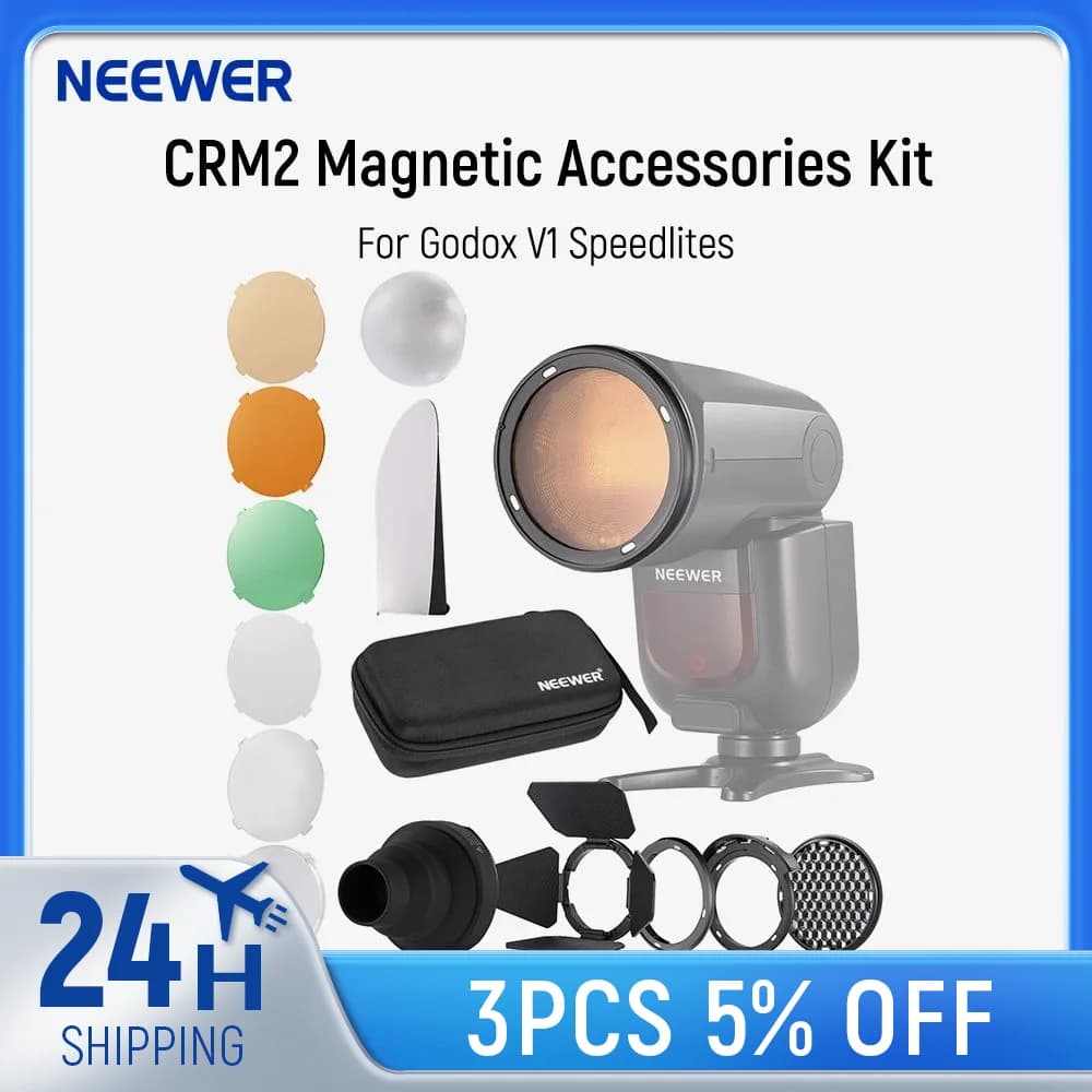 NEEWER CRM2 Kit d'accessoires magnétiques pour Flash à tête ronde Z1-C Z1-N Z1-S Z2-C Z2-N Z2-S Comp