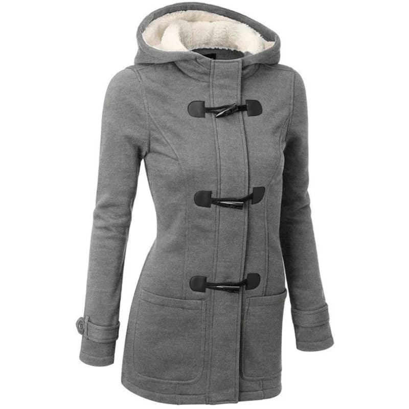 Cardigans à capuche pour femmes, vestes à boutons en corne, manteau polaire, vêtements d'extérieur, 
