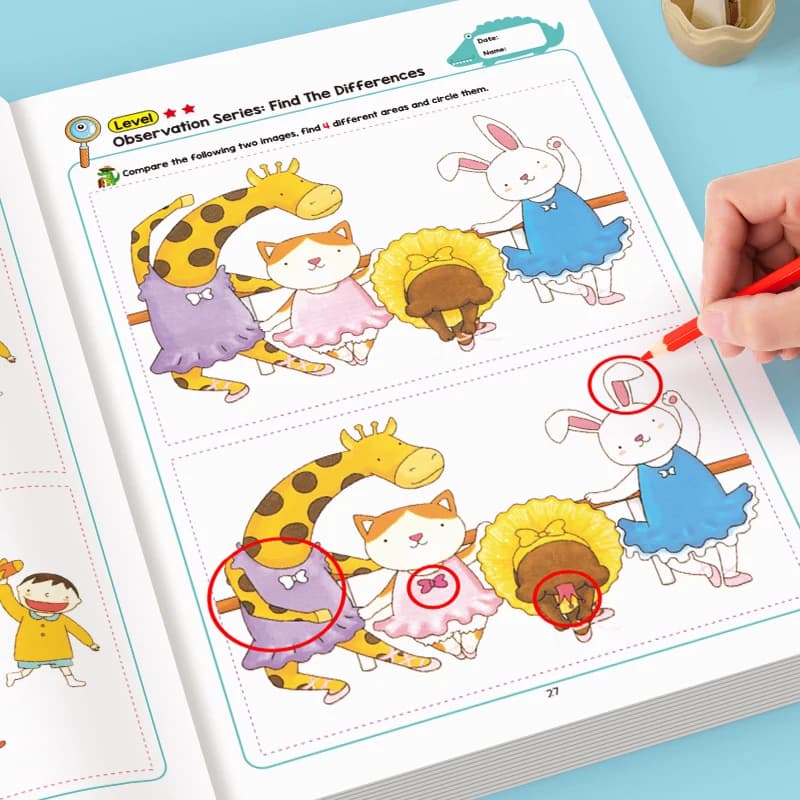 Cahier d'activités sur les différences invisibles, comprenant 32 jeux d'observation interactifs et d