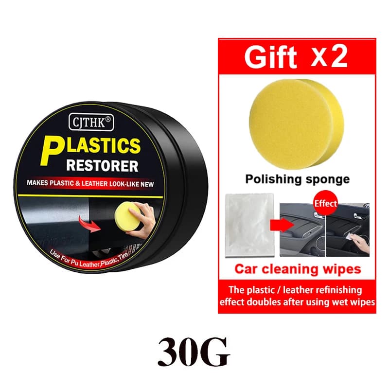 Restaurateur de plastique de voiture retour au noir brillant, produits de nettoyage de voiture, rest