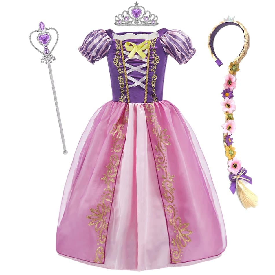Costume de princesse Cosplay pour filles, robe de princesse pour Halloween, anniversaire, spectacle,