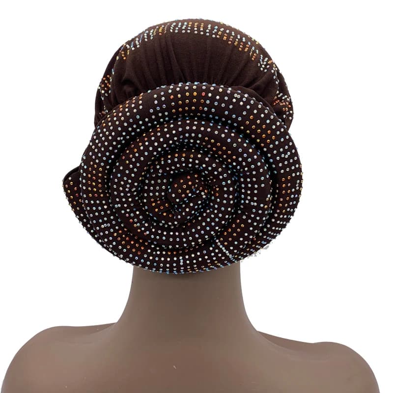 Turban élastique pour femmes musulmanes, bonnet Hijab, bandeau de sauna, casquettes africaines et in