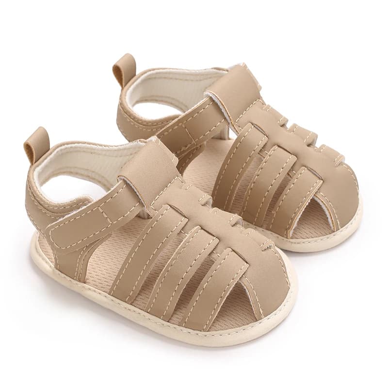 Sandales respirantes décontractées de couleur unie pour bébés garçons, légères et confortables, anti