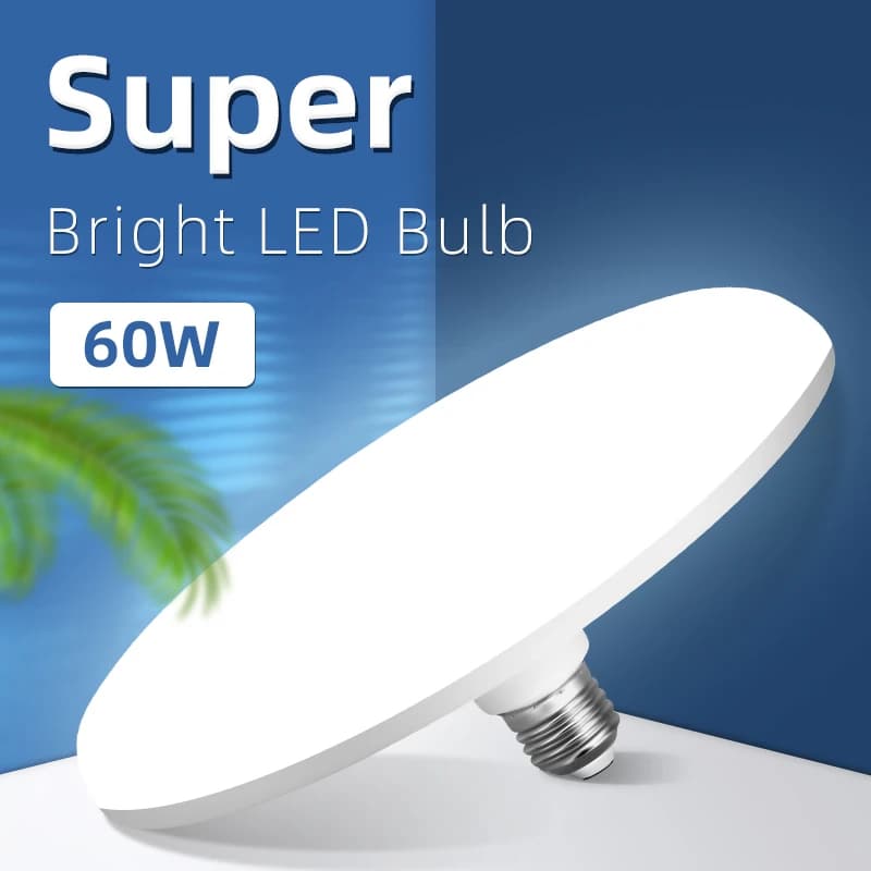 Ampoule LED UFO pour éclairage domestique, lampes blanches froides, 220V, 20W, 30W, 40W, 60W, 100W