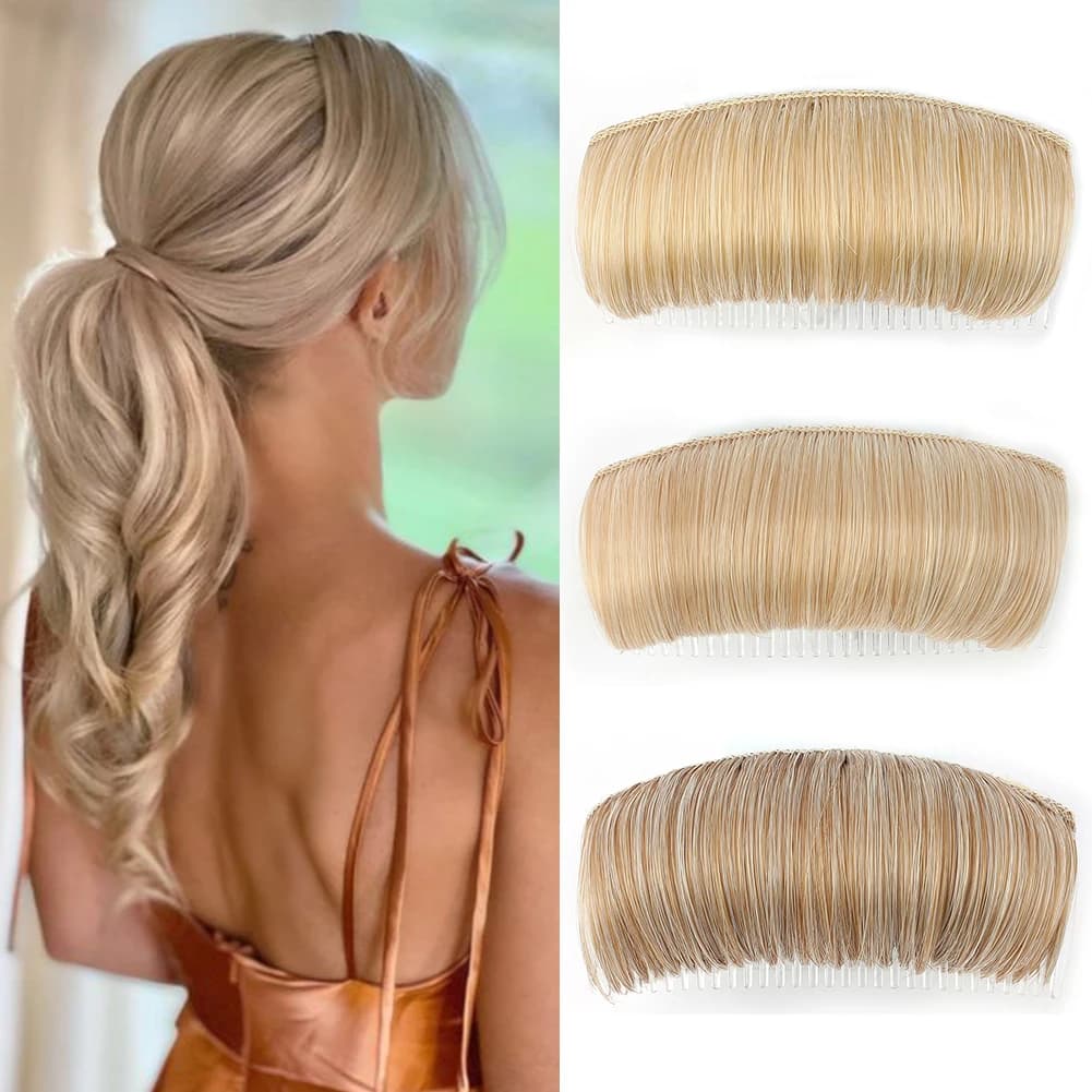 Clip cheveux synthétiques Invisible faux cheveux Base bosse moelleux coussin de cheveux style insére