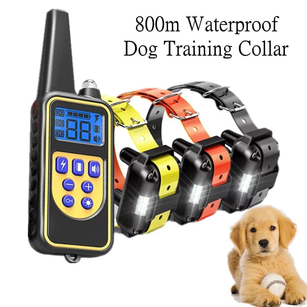 Collier Électrique Anti-Aboiement pour Chien, Étanche, avec Télécommande, Rechargeable, Dispositif d