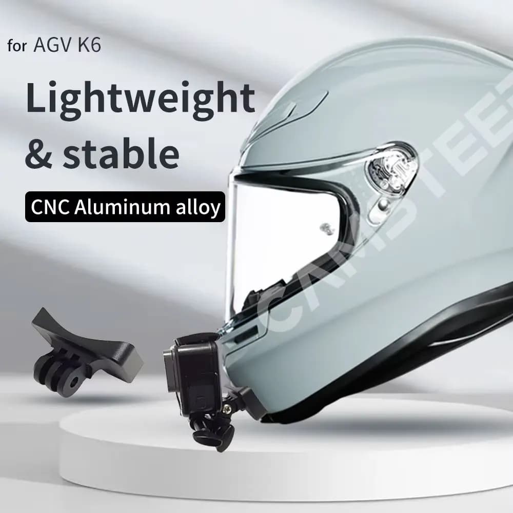 Support de menton en aluminium personnalisé pour casque AGV K6, pour GoPro Hero 13 12 11 Insta360 X4