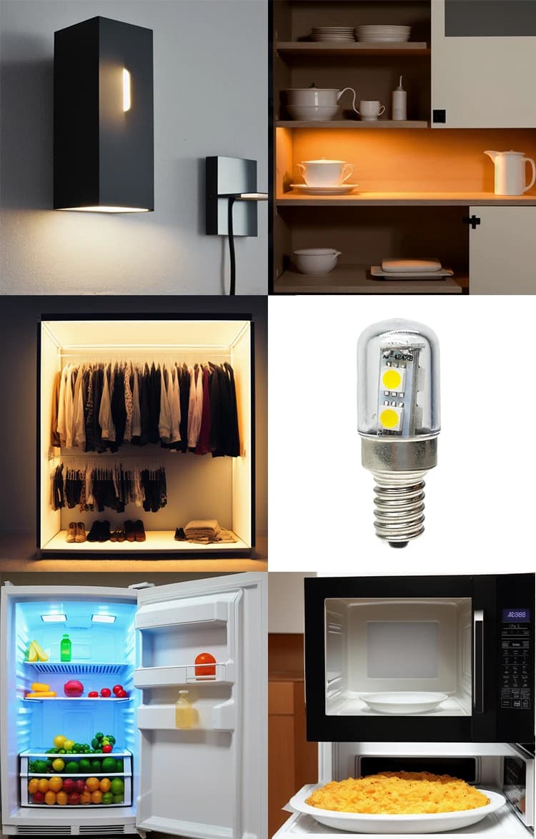 Mini ampoule LED épis de maïs E14 E12 E17, AC 110V 220V 5050 SMD 1W, lampes pour réfrigérateur, hott