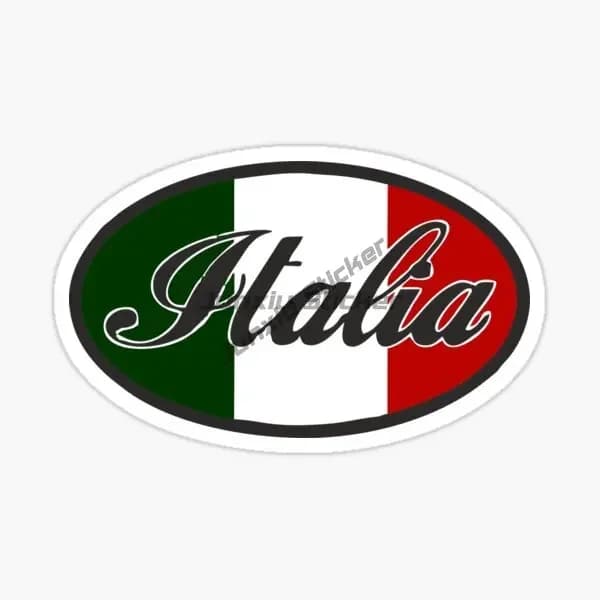 Autocollant mural créatif en PVC, carte de drapeau italien, emblème de paysage, pour décorer voiture