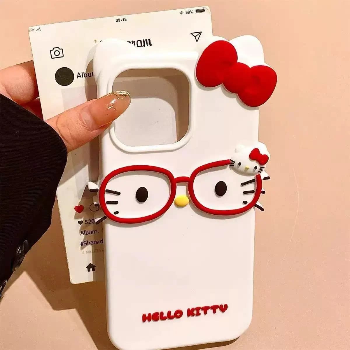 Coque de téléphone en silicone 3D Hello Kitty Chat pour iPhone 17 Pro Max 16 15 Plus 14 13 Mini 12 1