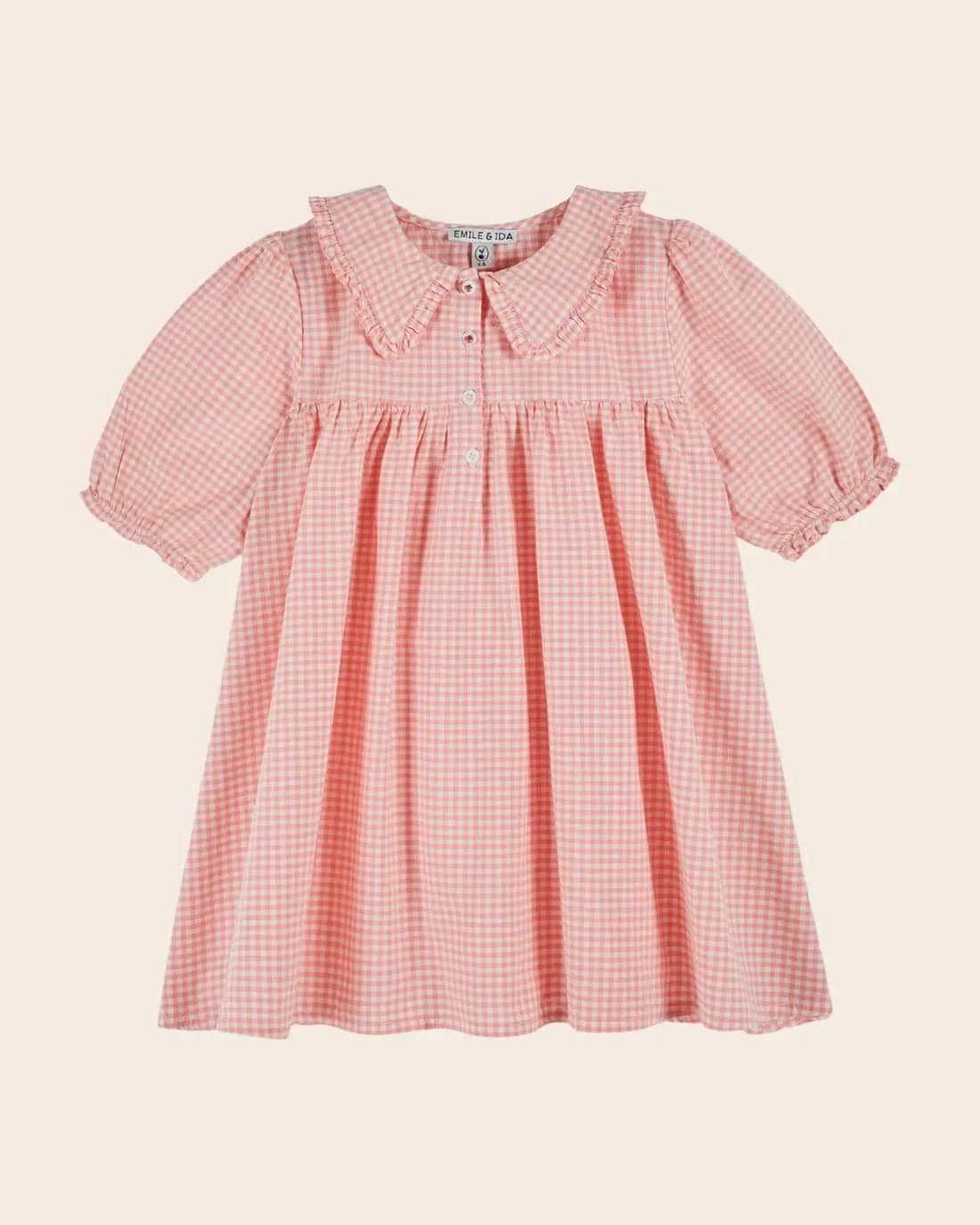Robe en jean plissée pour fille, broderie florale, manches courtes, style princesse, collection été 