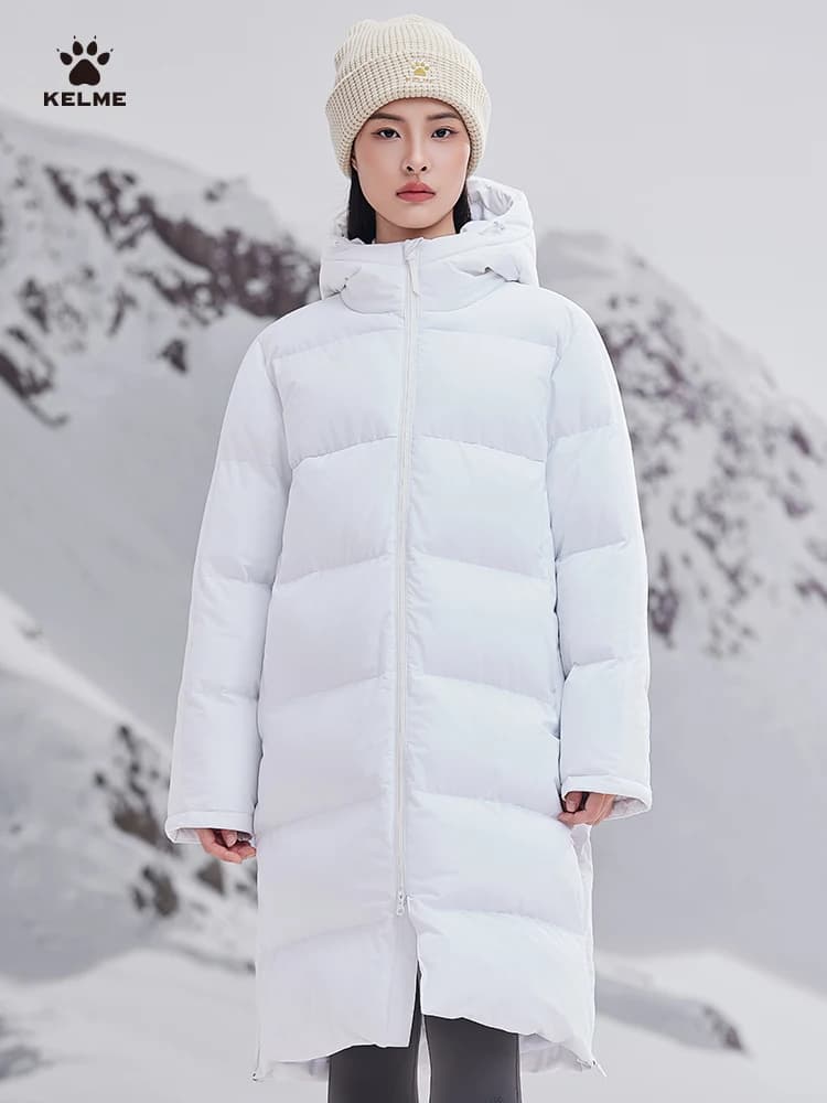 Kelme veste longue en coton à capuche pour les sports d'entraînement de Football pour femmes, veste 