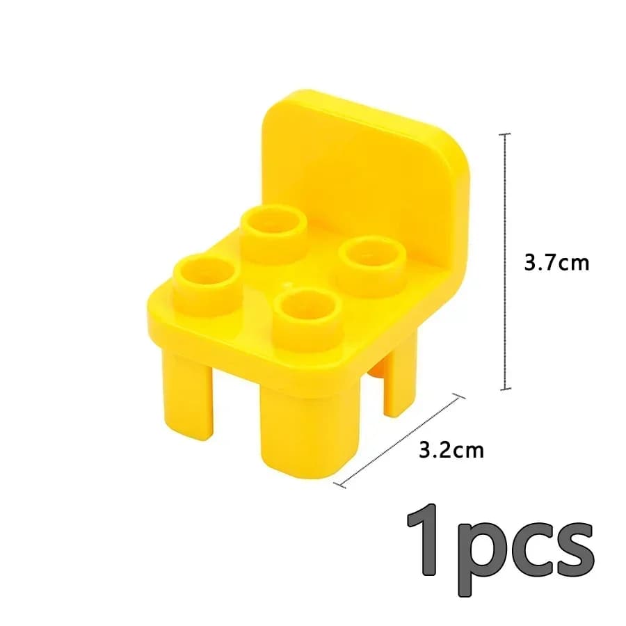 Duploes – blocs de construction de grande taille, meubles de ville, chaise de bureau, lit, canapé, s