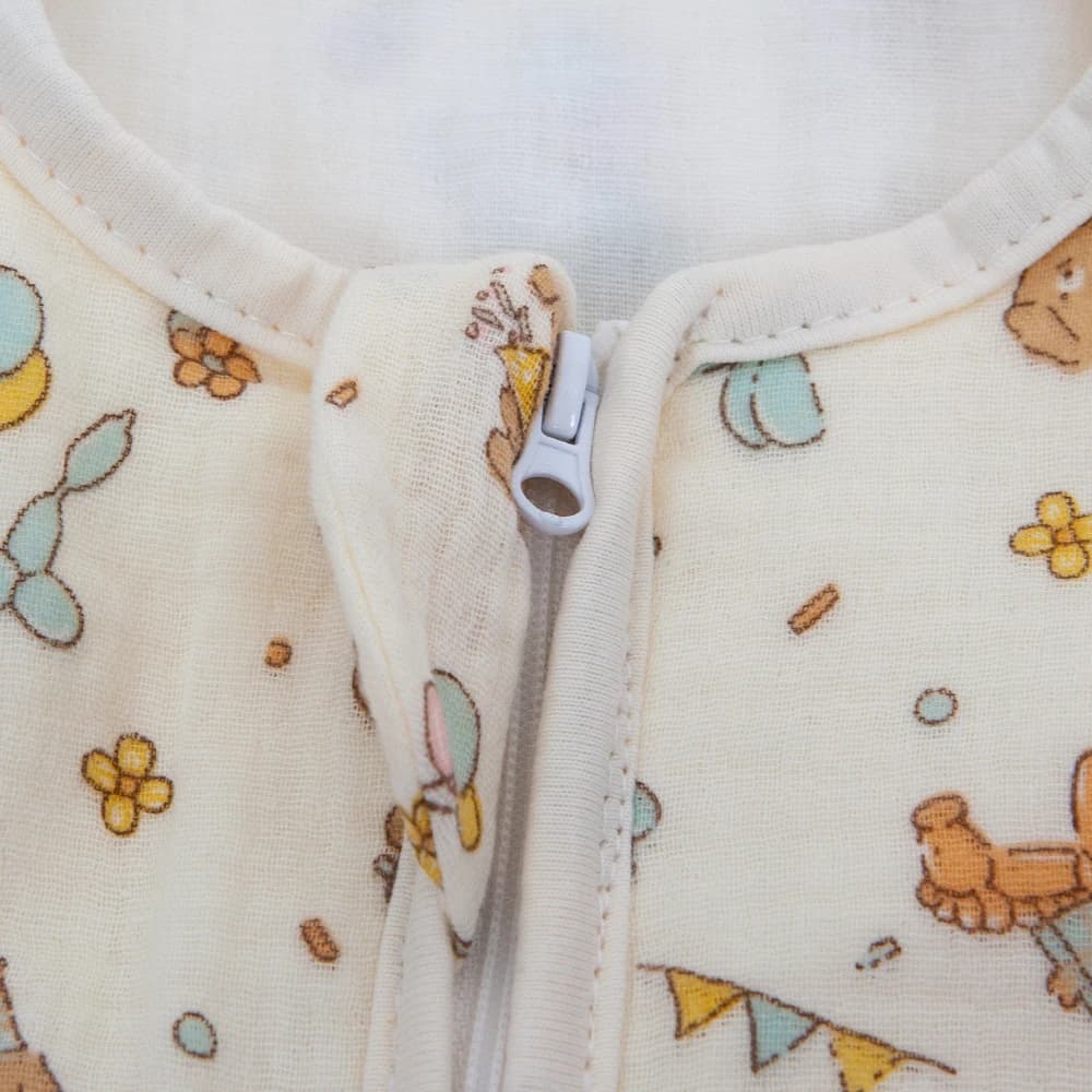 Sac de couchage pour bébé, manches amovibles, gaze fine et respirante en coton, conception à fermetu