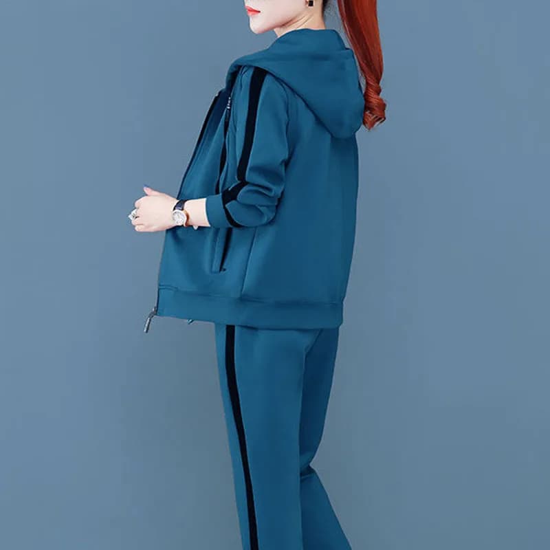 Printemps automne femmes survêtement manteaux + sweats + pantalons 3 pièces costume tenues de mode d
