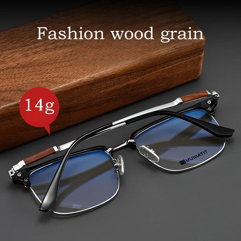 YIMARUILI mode affaires de luxe en bois TR90 lunettes rétro carré pur titane optique lunettes de Pre