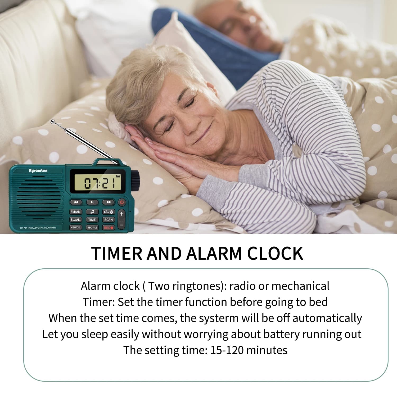 Radio AM/FM portable, petite radio de poche avec Bluetooth, haut-parleur de basse, prise en charge d