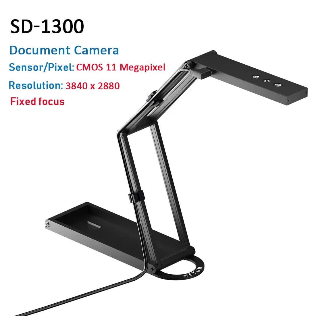 NETUM-Caméra de documents et webcam 4K avec microphone, visualiseur USB, autofocus, possède pour Win