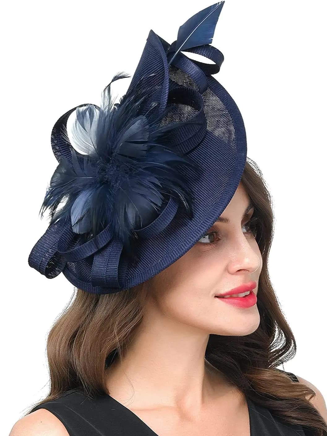 2025 Chapeau fascinateur élégant pour femmes Tea Party Kentucky Derby Fascinator Pillbox Chapeau Plu