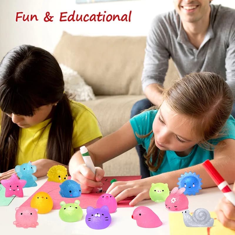 Mochi Squishies Kawaii Anima, jouets Squishy pour enfants, balle anti-Stress, cadeaux de fête à pres