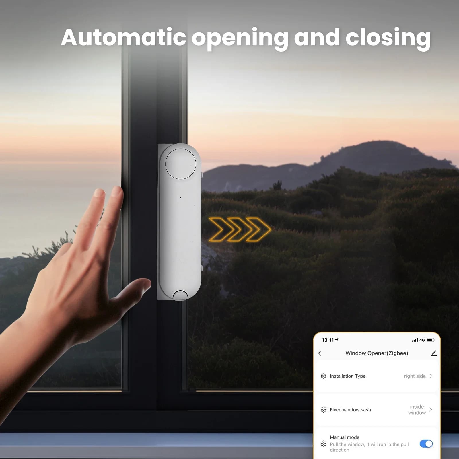 MOES Tuya ZigBee poussoir de fenêtre coulissante intelligent ouvre-porte automatique plus proche app