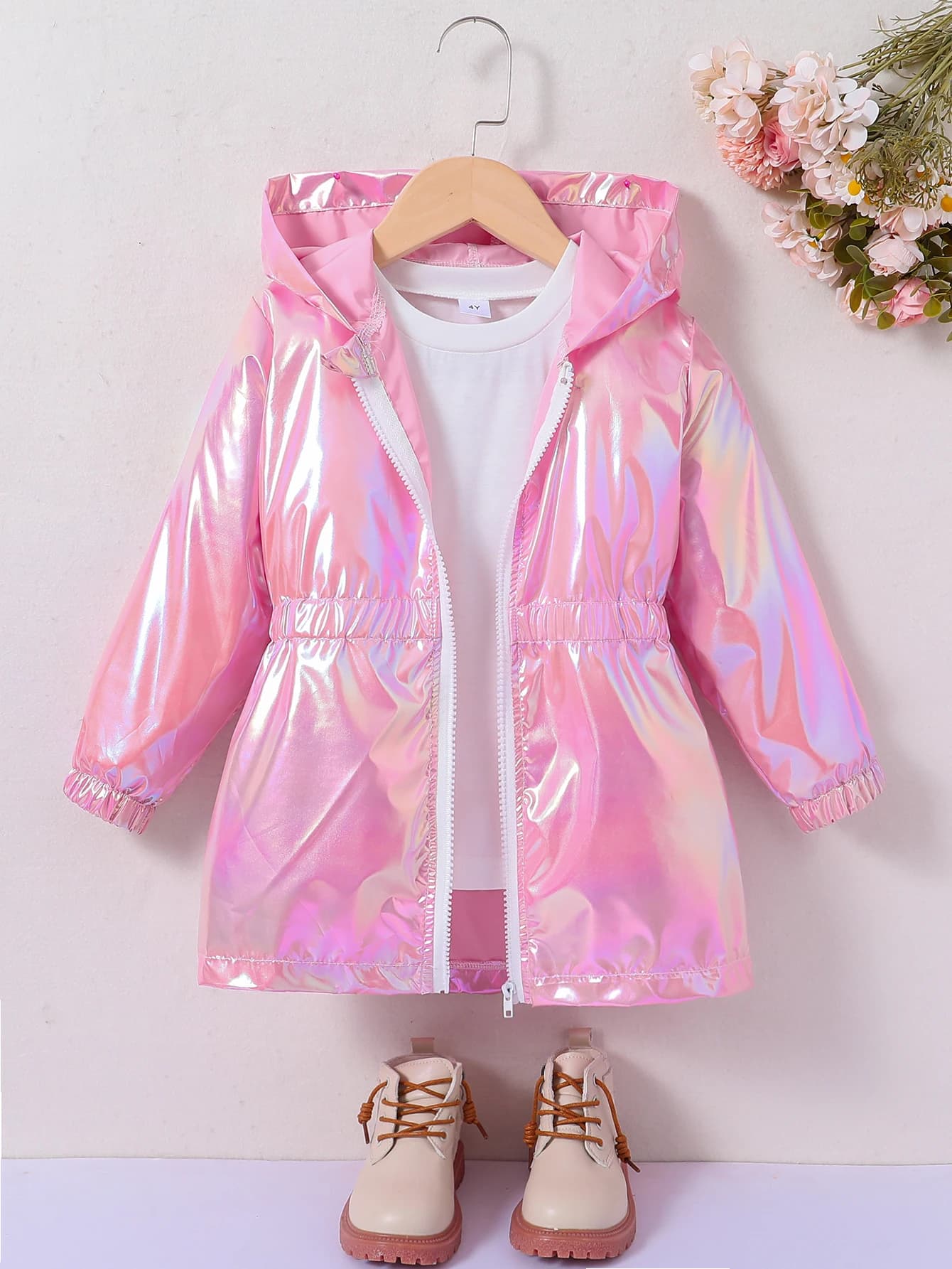 Veste coupe-vent laser pour filles, imperméable multifonctionnel anti-UV avec taille ajustée, style 