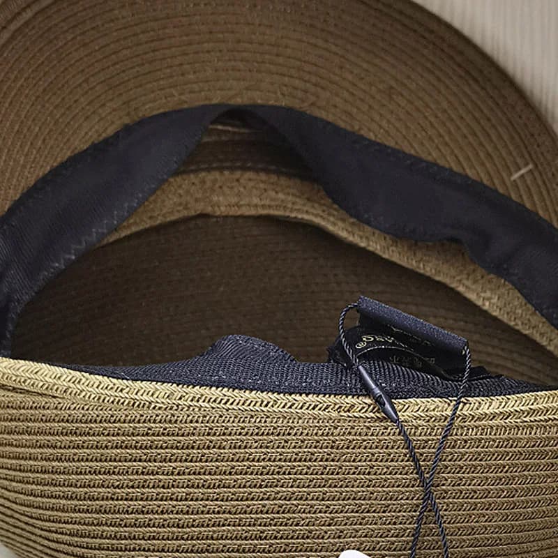 Casquette de paille de protection UV pour femme, chapeau de soleil, visière à bord, chapeau de gavro