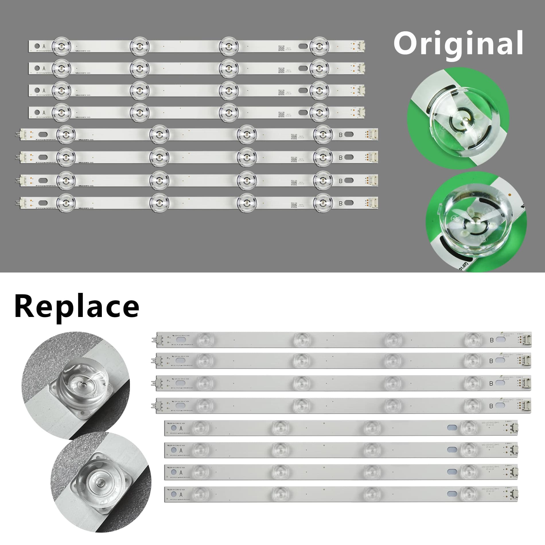 Bande de rétro-éclairage LED TV pour 42LF5800 42LF5809 42LB560 42 ", Kit de barres de rétro-éclairag