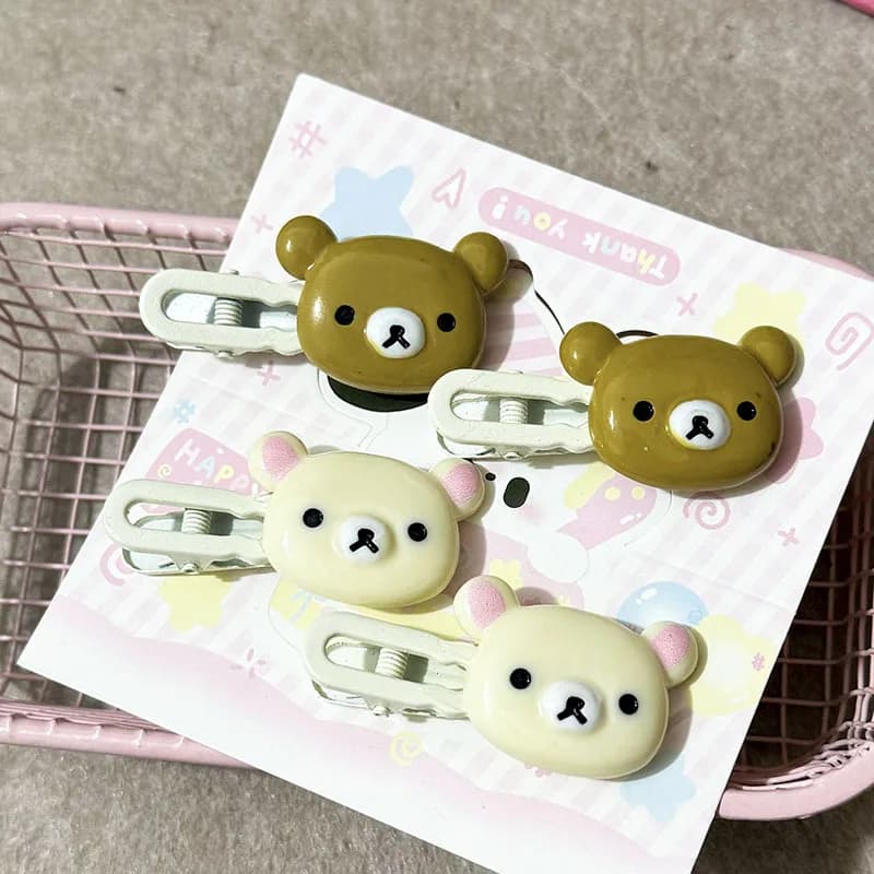 Rilakkuma pinces à cheveux pour filles Kawaii Relax ours épingle à cheveux femmes frange épingle à c
