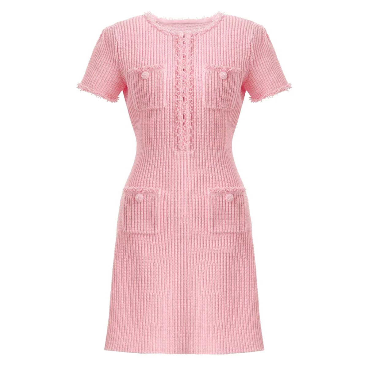 Robe trapèze tricotée pour femmes, haute qualité, nouvelle mode d'été européenne et américaine, perl