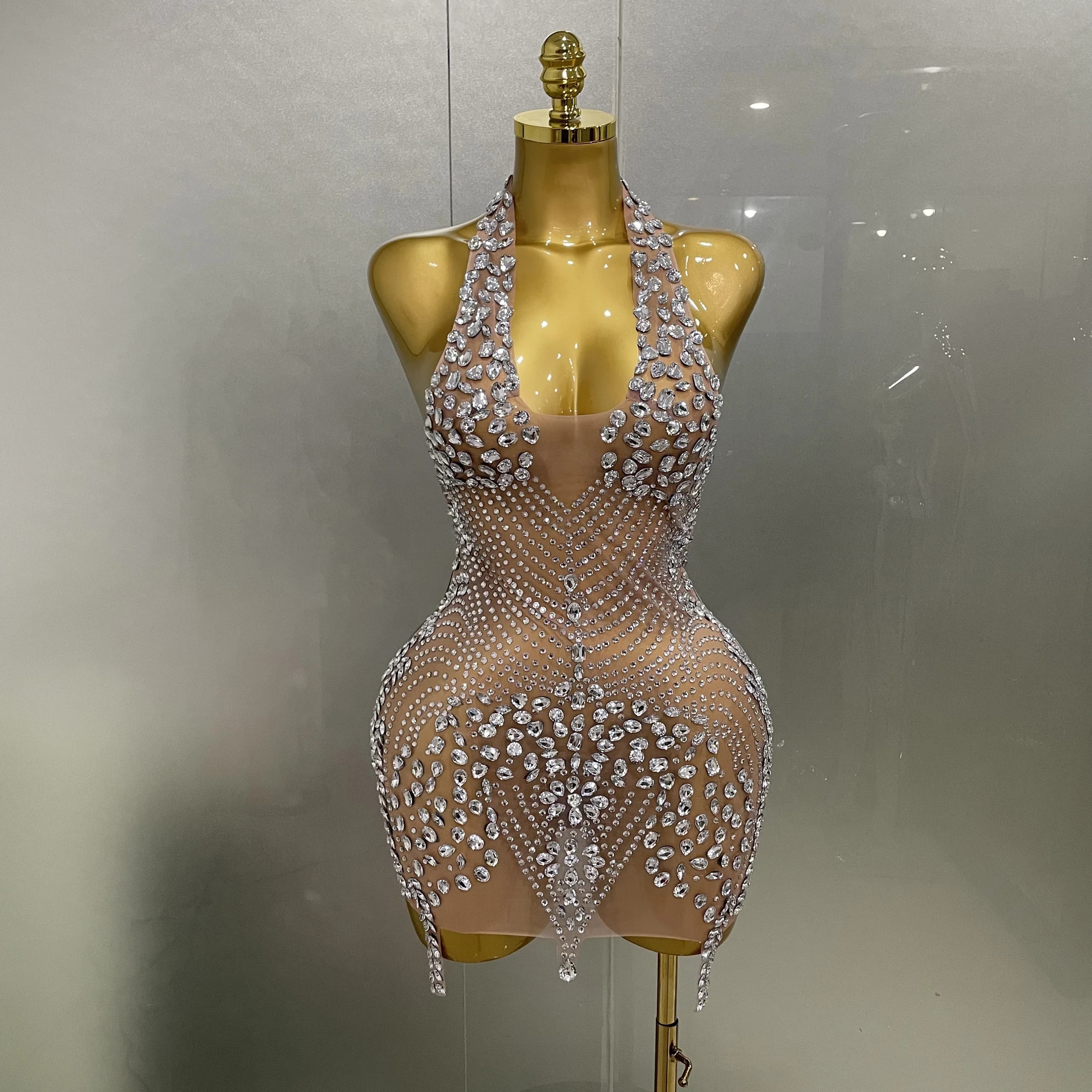 Robe courte dos nu en velours pour femme, biscuits kly, maille, tenue de soirée, Rh, fête d'annivers