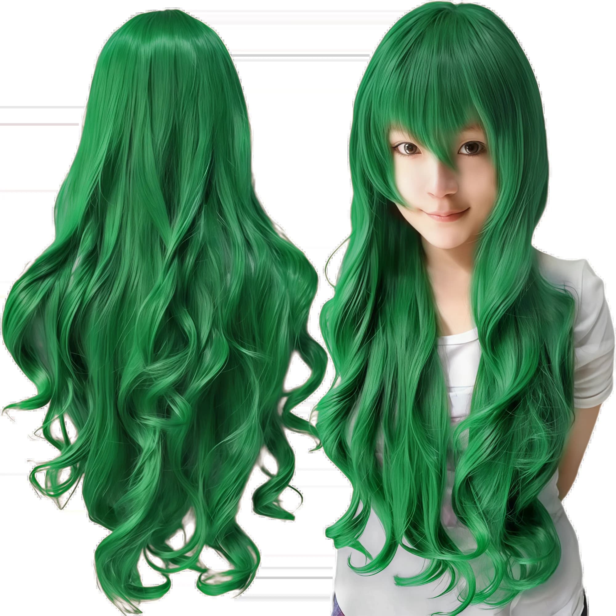 Perruque synthétique longue brune pour cosplay, perruque lolita bouclée, perruque anime, postiche Ch