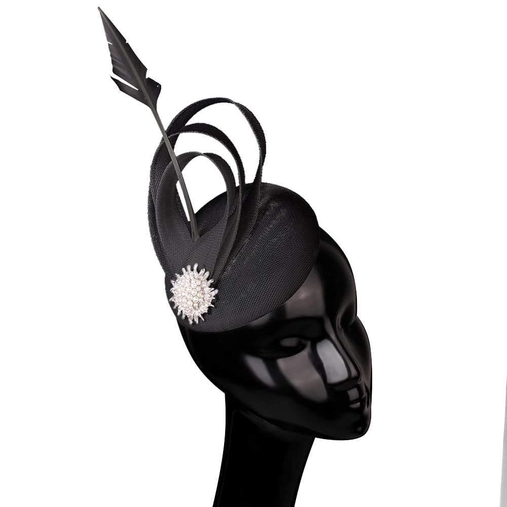 Chapeau fascinateur Imitation Sinamay Champagne, couvre-chef de mariage élégant pour femmes avec épi