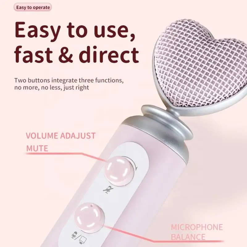 Microphone à condensateur rose professionnel à réduction de bruit USB pour téléphone portable